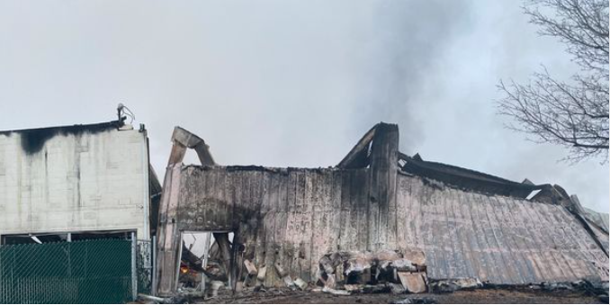 Racquet club completely destroyed